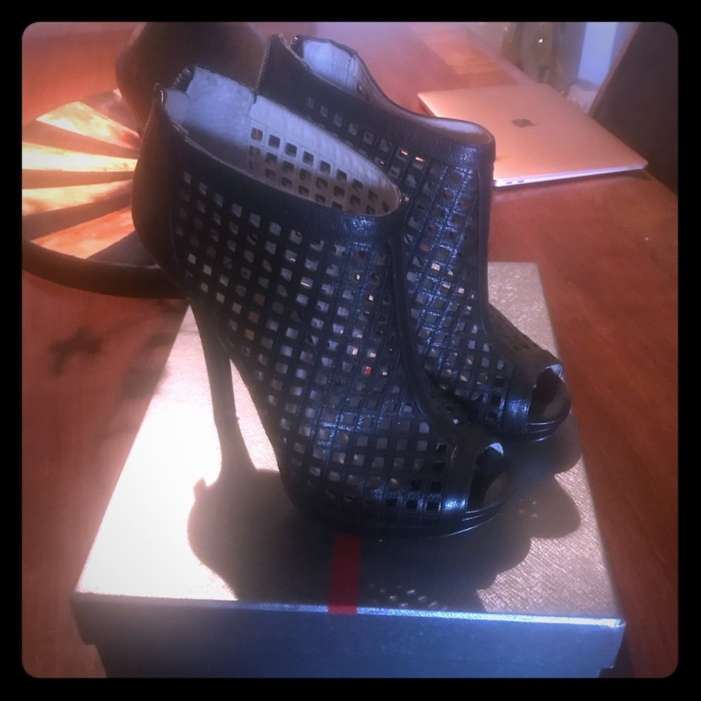 Michael Kors caged bootie shoes